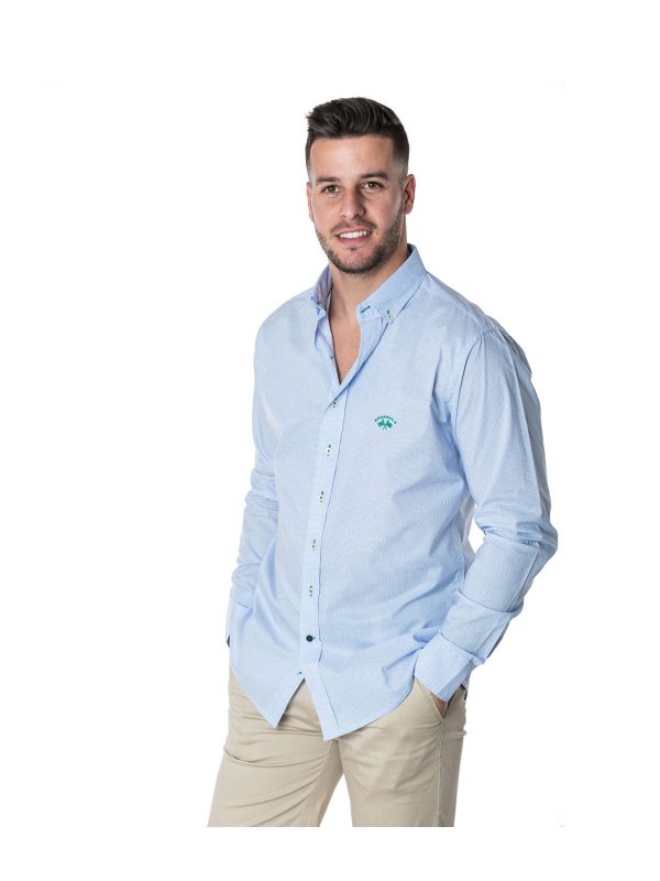 CAMISA C/BOTON SMART POP. ESTAMP. SPAGNOLO