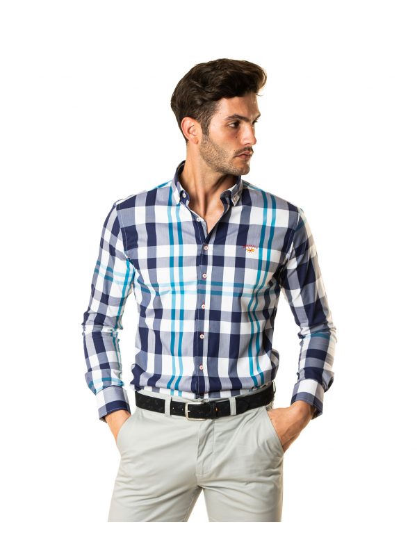 CAMISA C/BOTON ESPIGA SLIM POLO SPAGNOLO