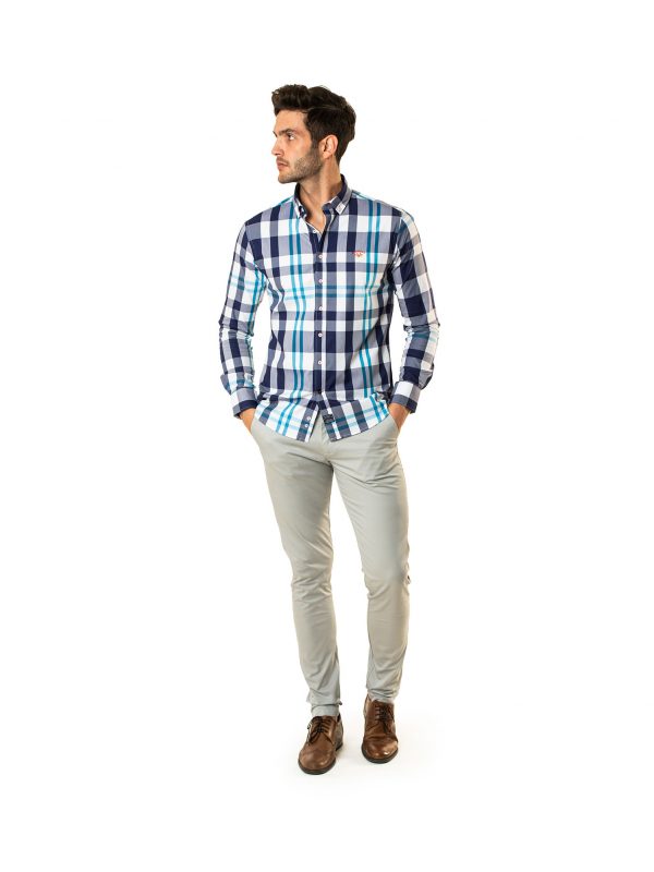 CAMISA C/BOTON ESPIGA SLIM POLO SPAGNOLO